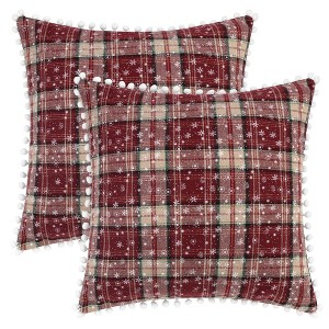 Unique Bargains Festive Tartan Scottish Pillow Covers 2 Pcs - 1 of 4