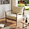 Tangkula Wooden Accent Chair 2 Set Armchair w/ Solid Wood Frame Removable Seat Cushion - 3 of 4