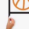 RoomMates XL Basketball Court Giant Peel & Stick Wall Decals with Glow Orange/Black: Vinyl Self-Adhesive Sports Decor - 3 of 4