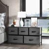 5 Drawers Dresser for Bedroom, Chest of Drawers with Fabric Bins, Accent Dresser Chest Organizer, Clothes Storage Organizer for Hallway Living Room - 2 of 4