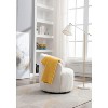 Sapphtopaz 360°Swivel Accent Chair with Upholstered Comfy Chair with Metal Ring, Armchair Barrel Chair for Bedroom, Living Room, Office - 3 of 4