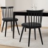 Bekrvio Windsor Dining Chair-Farmhouse Solid Wood Spindle Back Side Chair Mid-Century Modern Black Armless Kitchen Chair for Dining Room Restaurant - 2 of 4