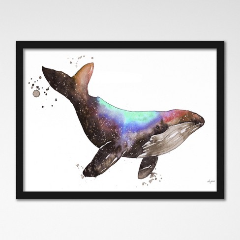 Whale Tail Modern Illustration - Set of 2 - Art Prints or Canvases