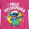 Girls' - Lilo and Stitch - Mele Kalikimaka Hula Stitch Christmas Fitted Short Sleeve Graphic T-Shirt - 2 of 4