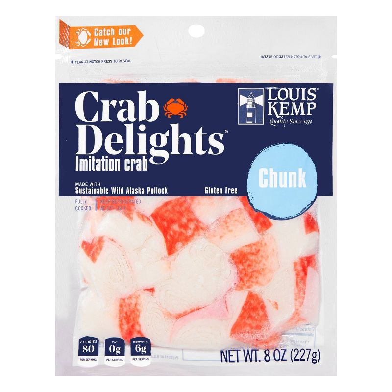 Louis Kemp Crab Delights Imitation Crab Chunk Style - 8oz, 1 of 5