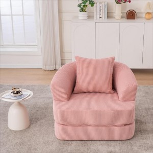 Dolonm Foldable Recliner Chair with Memory Foam - Portable Corduroy Lounger, No tools required，For Apartments/Balcony/Cafe - 1 of 4