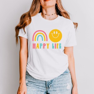 Simply Sage Market Happy Life Short Sleeve Tee - 1 of 4