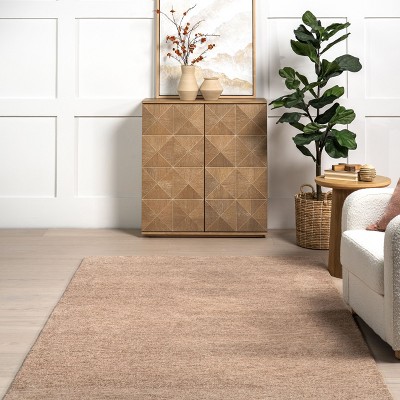 Tan Handmade Wool Non-slip Runner Rug 2' 6" x 8'