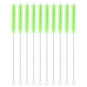 Unique Bargains Long Handle Wire Bristles Bottle Straw Cleaning Brushes 10 Pcs - 1 of 4