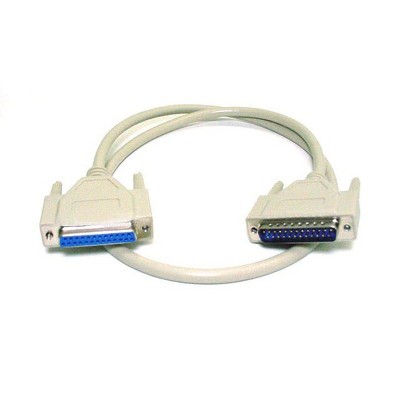 Monoprice DB25 Molded Cable - 6 Feet - White | Male to Female