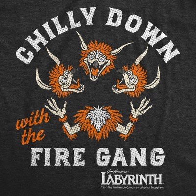 Мужские футболки Crazy Dog T-Shirts, Inc. Mens Funny T Shirts Chilly Down With The Fire Gang Jim Henson's Labyrinth Movie Tee For Men - Crazy Dog Men's T Shirt With Movie Sayings Black XXL — фото 2