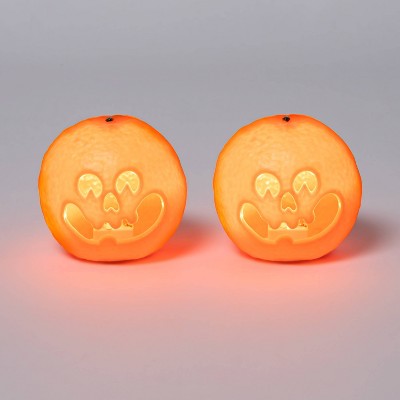 2pk Light Up Orange Fruit Halloween Decorative Prop - Hyde & EEK! Boutique™