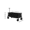 INFURNIC Wheelbarrows And Lawn Carts Foldable Extended Wagon Folding Utility Garden Cart With Wheels, Heavy Duty Carts, Black, 53.54"*21.26"*23.62" - 3 of 4