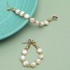 SOHI Women's Gold Snowball Teardrop Drop Earrings - 2 of 3