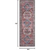 Vintage Area Rug Small Entryway Rug Indoor Non-Slip Doormat Washable Stain Resistant Floor Carpet Boho Accent Rug - 2 of 4
