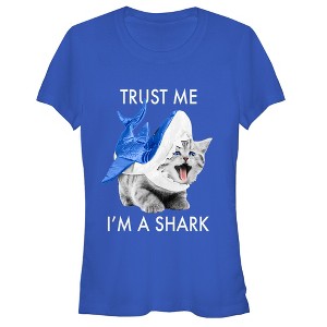 Juniors Womens Lost Gods Trust Me I'm a Shark T-Shirt - 1 of 3