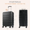 MAYEERTY 20 Inch Travel Luggage, Expandable Hardside Suitcase£¬Spinner Wheels, Hard Shell Abs Durable Lightweight With Tsa Lock,Black - 2 of 4