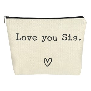 Unique Bargains Women's Birthday Makeup Bag Beige 1 Pc - 1 of 4