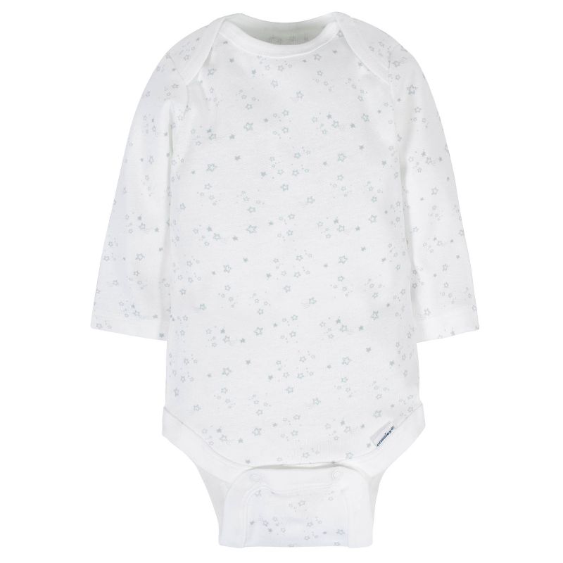 Gerber Baby Neutral Long Sleeve Onesies Bodysuits, 6-pack, 3 of 10