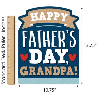 Happy Father's Day Grandpa Outdoor Metal Yard Sign