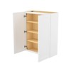 HOMLUX Easy-DIY 12 in D x 42 in H in Shaker White Ready to Assemble Wall Kitchen Cabinet 2 Doors-3 Shelves - 3 of 4