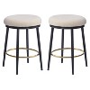 PAGED 24.75"Counter and Bar Stools with Sponge Cushion,Chic Barstools for Kitchen and Dining Room,Set of 2 - 3 of 4