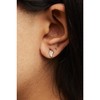Haus of Brilliance Silver Yellow Diamond Accent Leaf Stud Earrings - 4 of 4