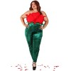 HalloweenCostumes.com Women's Plus Size Red Rose Costume | Romantic Pretty Flower Jumpsuit with Back Zipper - 4 of 4