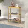 22 in. Brass Finish Console Table - Henn&Hart - 4 of 4