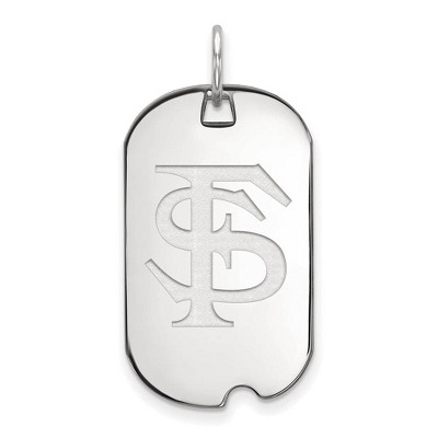 Black Bow Jewelry 10k White Gold Florida State Seminoles NCAA Pendant