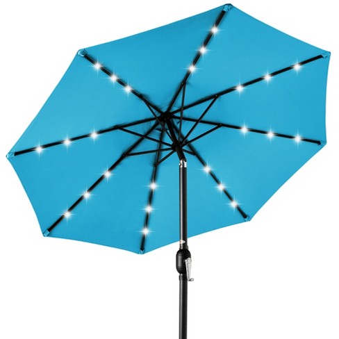 Best Choice Products 10ft Solar Led Lighted Patio Umbrella W/ Tilt  Adjustment, Uv-resistant Fabric - Sky Blue : Target