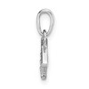 Black Bow Jewelry The Chloe Mini Diamond Accent Initial T Pendant in 14k White Gold - 2 of 4