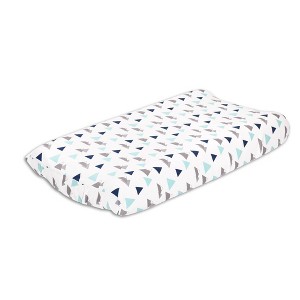 The Peanutshell Mountains Changing Pad Cover, Gray Blue