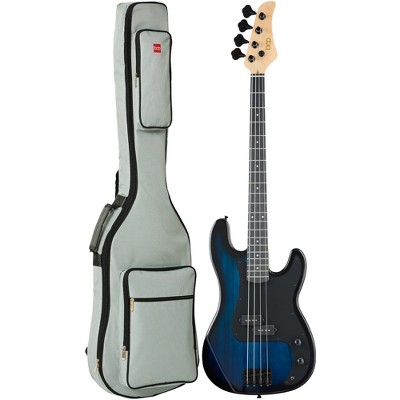 Best Choice Products Full Size Beginner 4-String Electric Guitar Bass Guitar w/ Padded Case