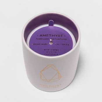 7oz Ceramic Jar Amethyst Candle (Febuary Birthstone) - Project 62™