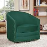 Ollie Swivel Tub Chair Green - Lifestyle Solutions