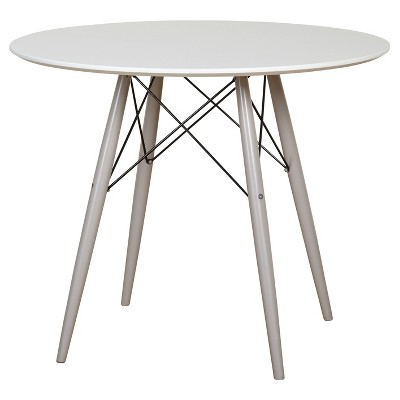 target white dining table