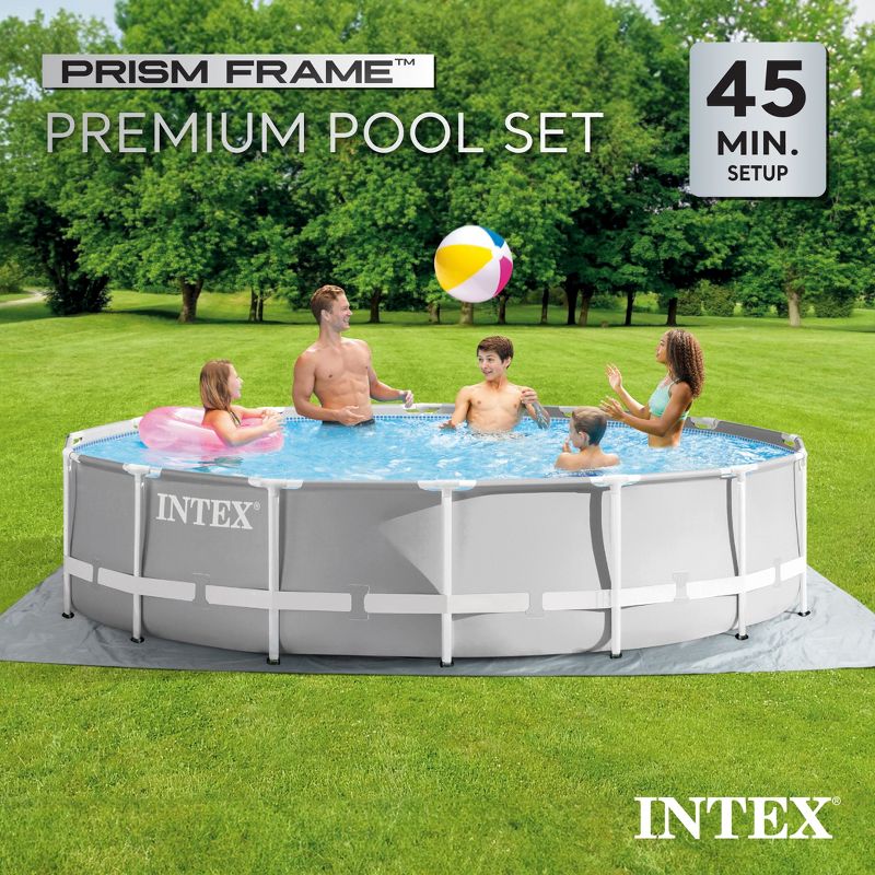 Intex 26719EH 14ft x 42in Prism Frame Above Ground Swimming Pool with Pump, 4 of 7
