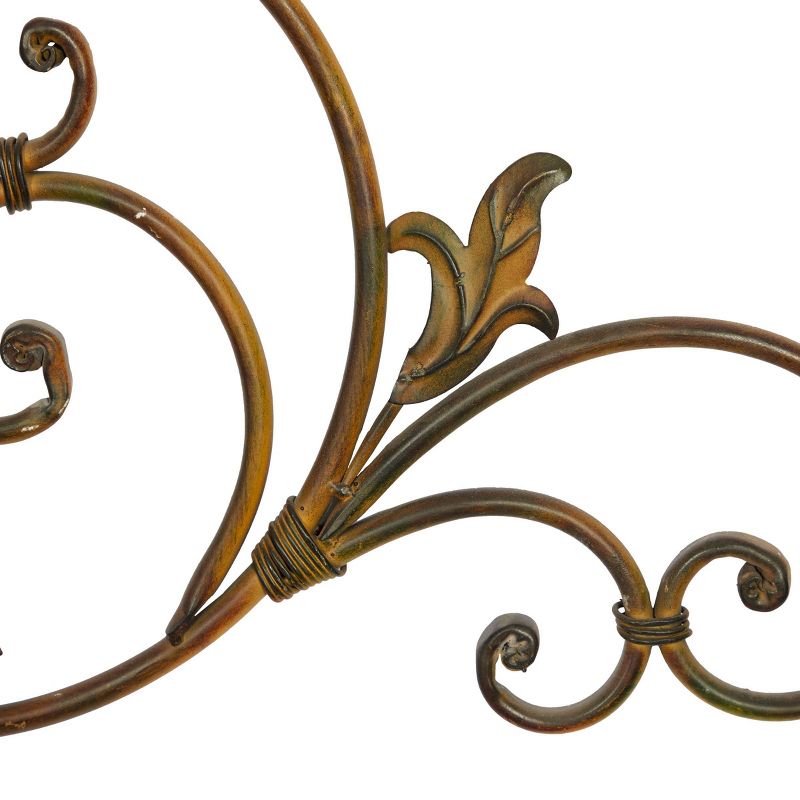 Metal Scroll Wall Decor with Embossed Details Gold - Olivia &#38; May, 3 of 6