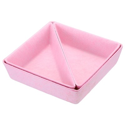 Unique Bargains Felt Square and Triangle Desk Drawer Organizers Tray 3 Pcs