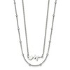 Chisel Stainless Steel Heartbeat 2-Strand 17" Cable Chain Necklace with a 1.75" Ext. Necklace - 2 of 3