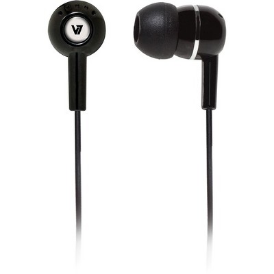 V7 HA100 Earphone - Stereo - Black - Mini-phone - Wired - 32 Ohm - 20 Hz 20 kHz - Earbud - Binaural - Open - 3.94 ft Cable