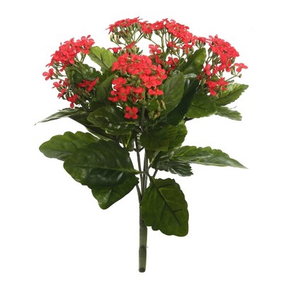  Artificial Kalanchoe Bush (17.25") Red - Vickerman 