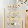 3-Tier Jewelry Display Stand, White and Gold Organizer Holder for Necklaces, Bracelets, Earrings and Rings - 2 of 4