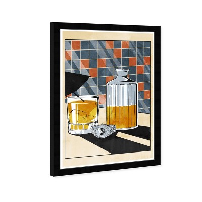 13" x 19" Spirits Drinks and Spirits Framed Wall Art Blue - Hatcher and Ethan