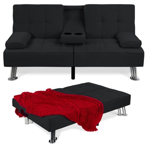 10 Inch Folding Sofa Bed with 2 Pillows Modern Futon Sofa Bed