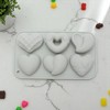 Unique Bargains Candy Moulds 6-Cavity Heart Shape Variations Candy Mould Hand Wash 6.93"x4.06"x0.98" 1 Pc - 2 of 4