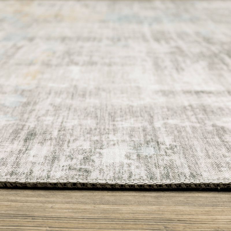 5&#39;x7&#39; Marcel Distressed Abstract Area Rug Gray/Gold - Captiv8e Designs, 6 of 11