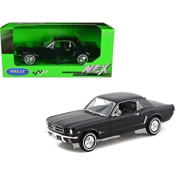 1964 1/2 Ford Mustang Coupe Hard Top Black 1/24 Diecast Model Car by Welly