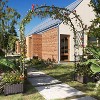PE Coated Metal Garden Arch with 2 Planter Boxes, Weather-Resistant Trellis for Climbing Plants, Decorative Wedding Arbor for Backyard or Lawn - 2 of 4